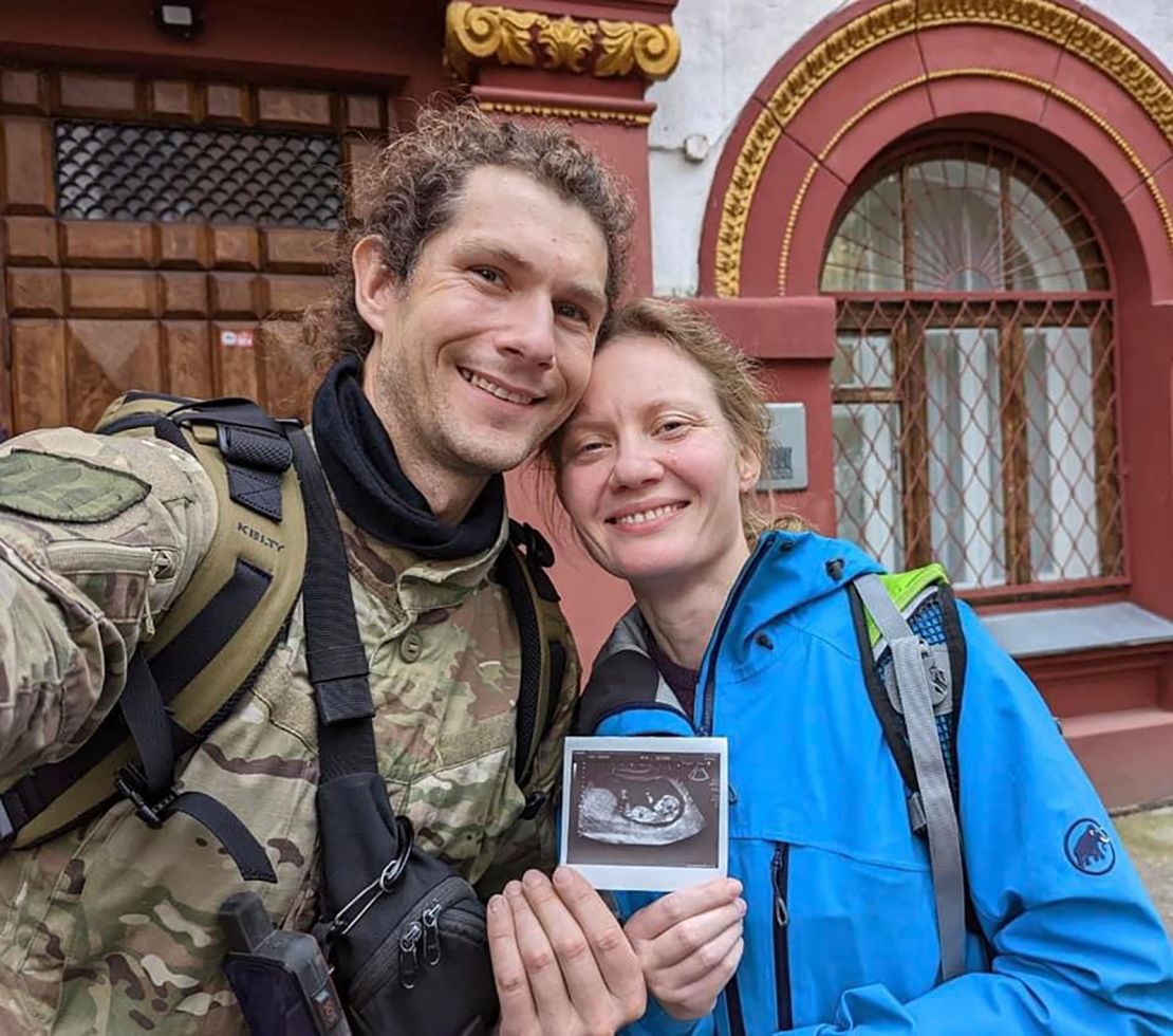 Vitalii was very happy to hear the news of his wife's pregnancy, which caught him while he was relocating from one frontline spot to another.