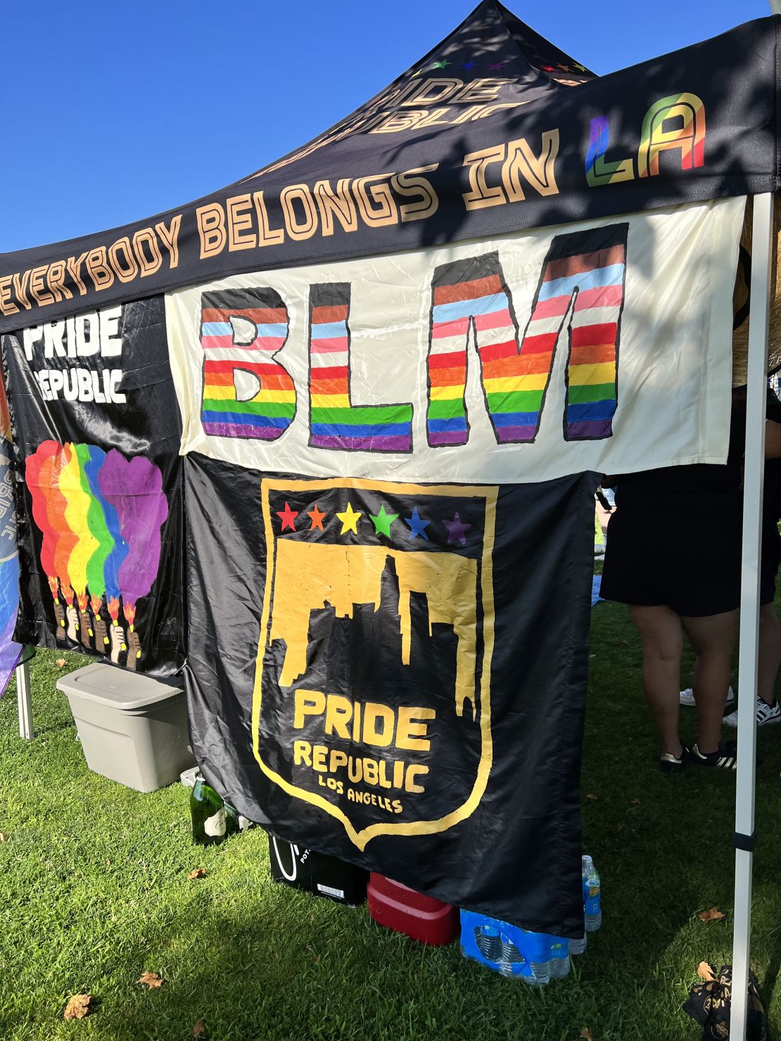Pride Republic's stall at Pride.