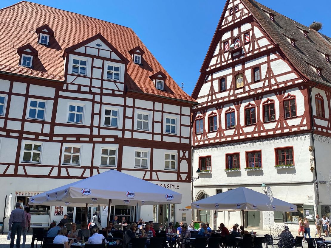 Camilla says she's proud of her German roots, but doesn't feel like she fits in in the European country. Nördlingen, a medieval German town, is pictured.