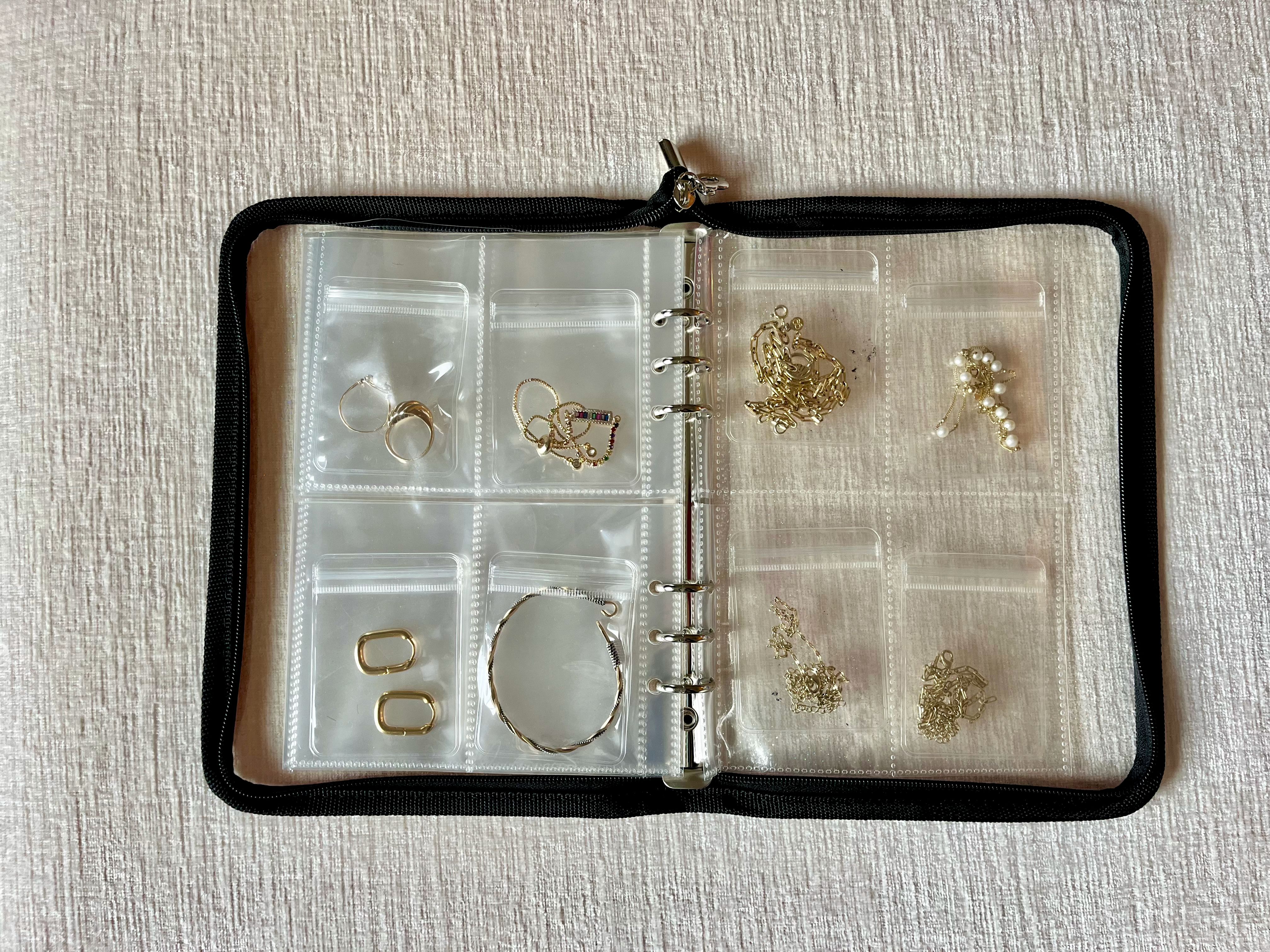 LingLingo Earring Organizer Case Travel Jewelry Organizer Transparent  Jewelry Storage Book for Necklace Bracelet Ring Holder with Small Clear  Zippered Pouch - Yahoo Shopping