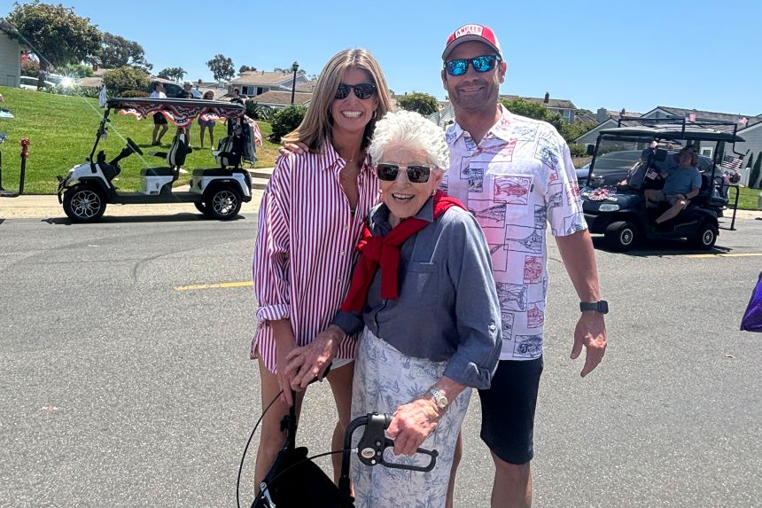 Dr. Kerry Burnight, her husband Todd Burnight and her mother Betty Parker spend time together at a 4th of July celebration.
