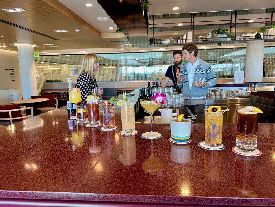 A photo of cocktails at the Capital One Lounge in Denver