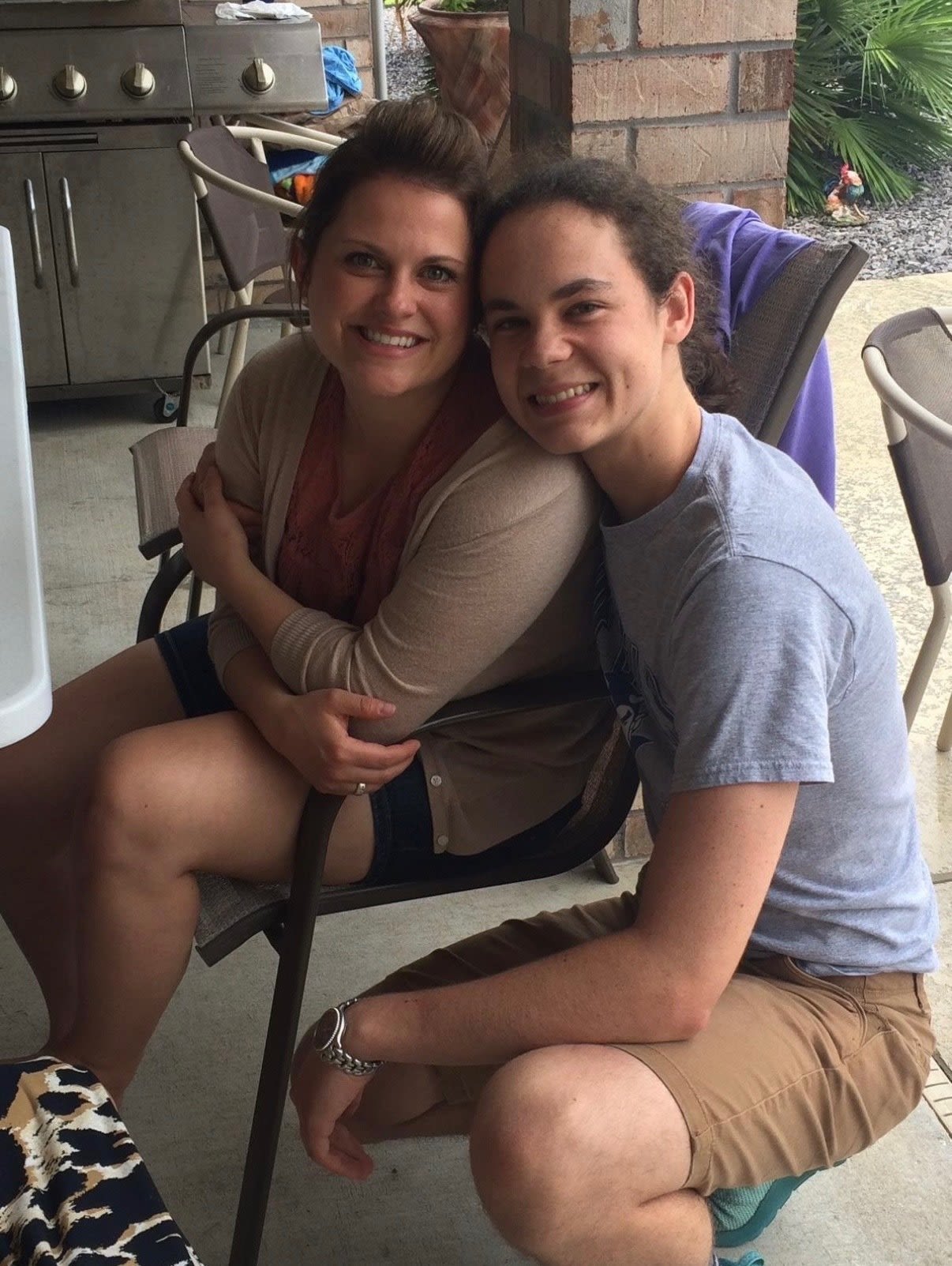 Matthew Tenedori, one of the 14 victims of the deadly truck attack, is pictured with his cousin, Christina Bounds