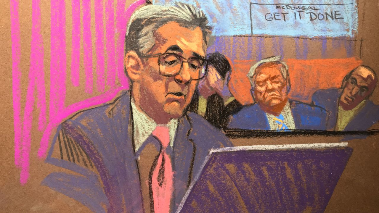 Michael Cohen testifies during Donald Trump's hush money trial on Monday, May 13.