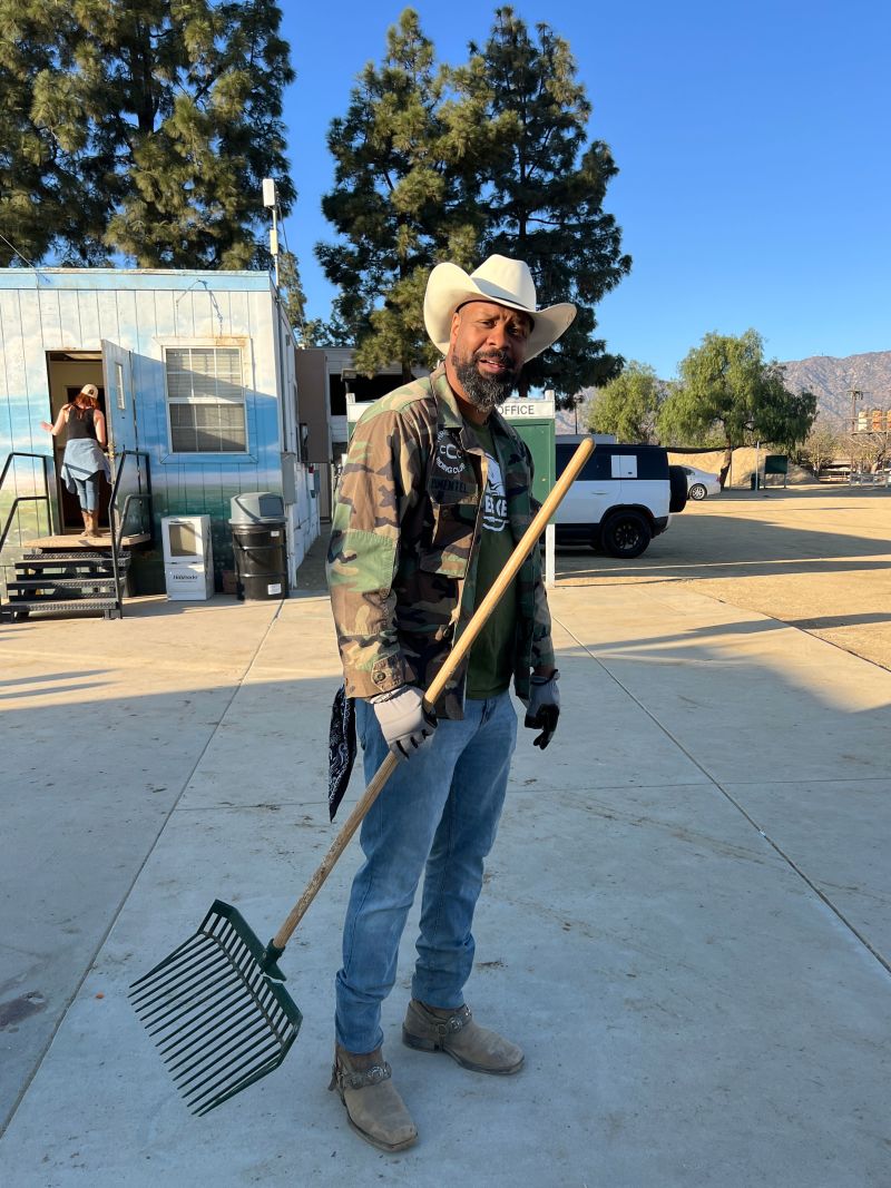 Bechir Sylvain volunteers at the Equestrian Center.