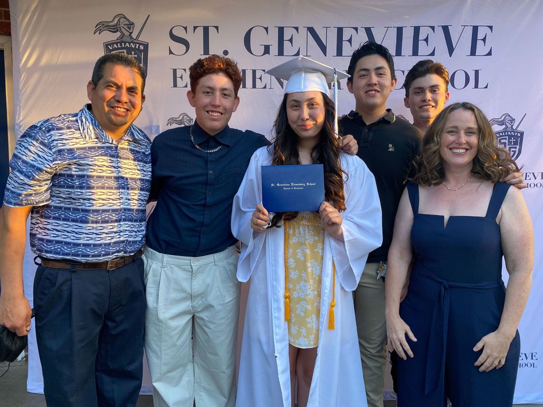 The Garcia family, whose four children all graduated from St. Genevieve Parish Schools in the Los Angeles area.