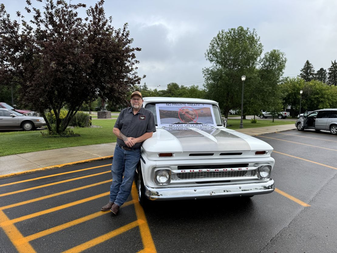 North Dakota landowner Kurt Swenson attends a court hearing related to the pipeline project.