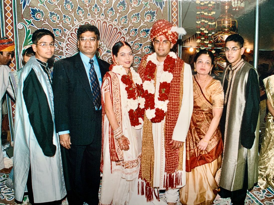 Director Amar Shah (right) at a wedding for his childhood friend, Bijal Patel. Bijal Patel's husband, Rupesh Patel, helped introduce Shah and his fellow filmmakers to other motel and hotel owners.