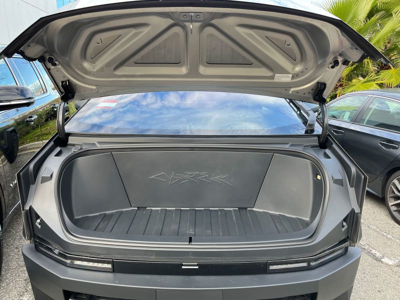 The Cybertruck's "frunk" has limited utility compared to those on trucks from Ford, General Motors or Rivian.
