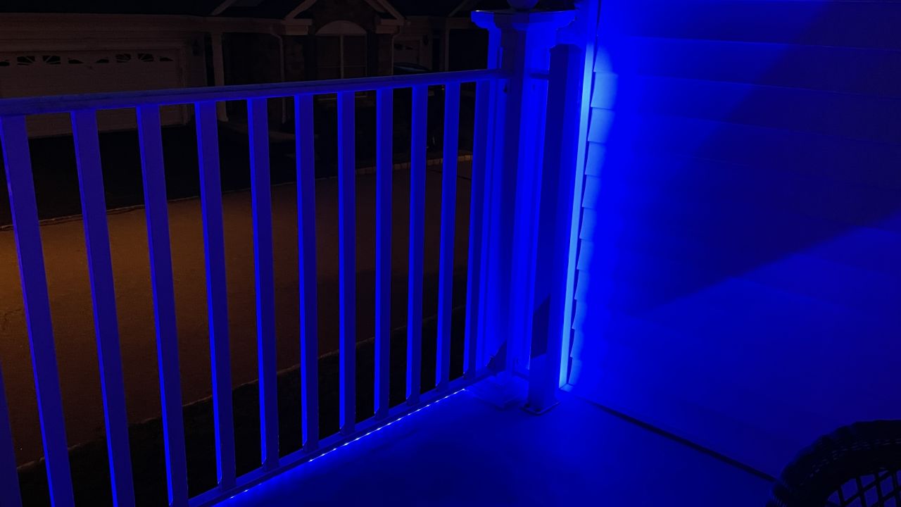 Govee outdoor LED light strips blue glow