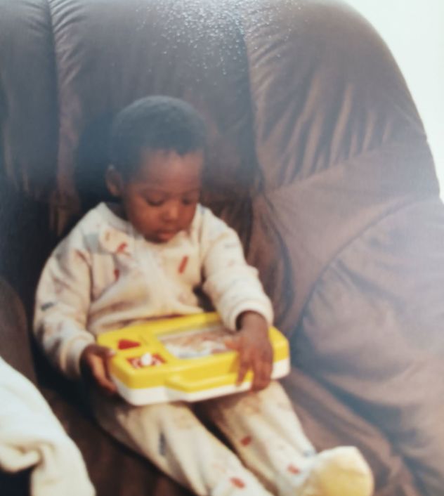 Thomas, around a year old, at home in Hanau, Germany, where his father served as a soldier on a US military base.
