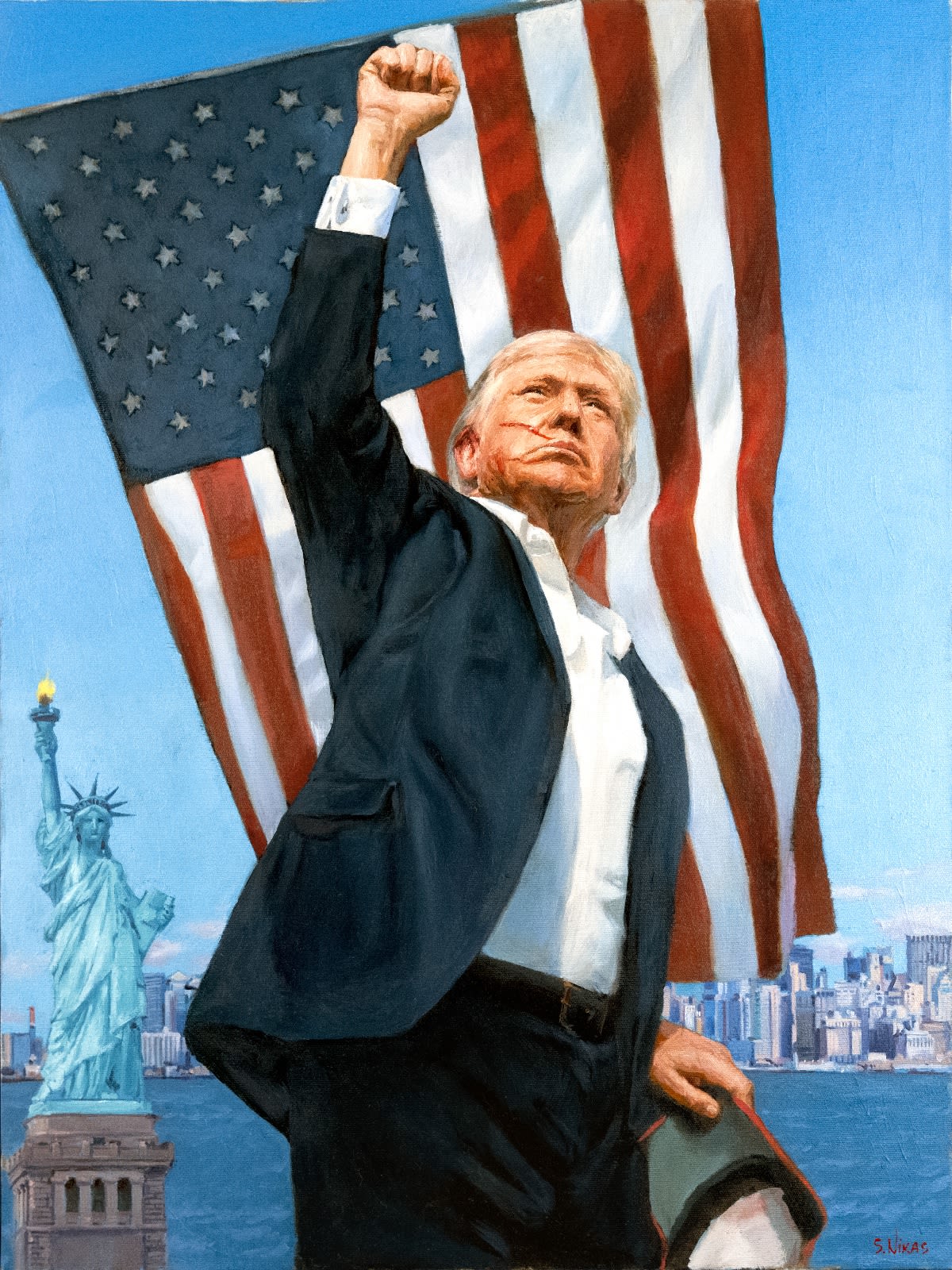 Russian artist reveals mystery Trump portrait gifted by Putin to