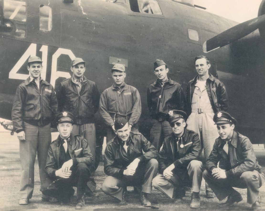 Second Lieutenant Paul Singer, bottom right, and Second Lieutenant Sheldon Finder, bottom left, with other service members.