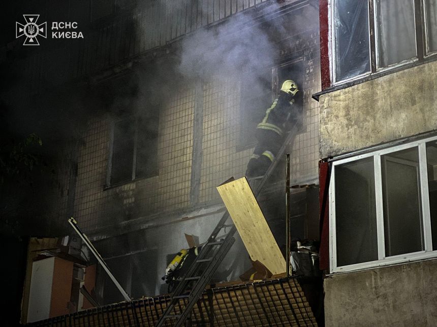 More than a hundred firefighters and police officers responded across Kyiv following strikes in several districts overnight into Sunday, October 26.