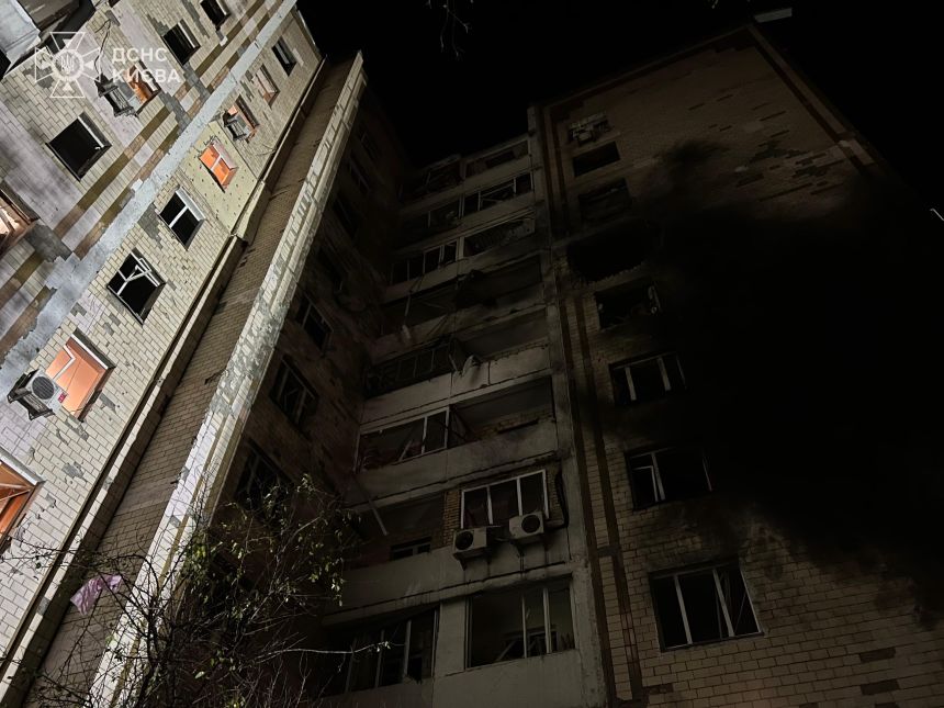 Several high-rise residential buildings were affected by Russian aerial attacks late on Saturday. Zelensky said "ordinary apartment buildings in several distrcits" of Kyiv were damaged.