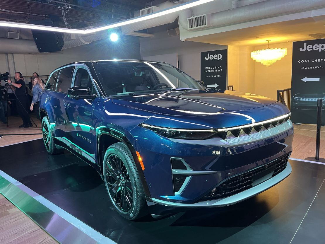The new Jeep Wagnoneer S electric SUV will have no chrome.