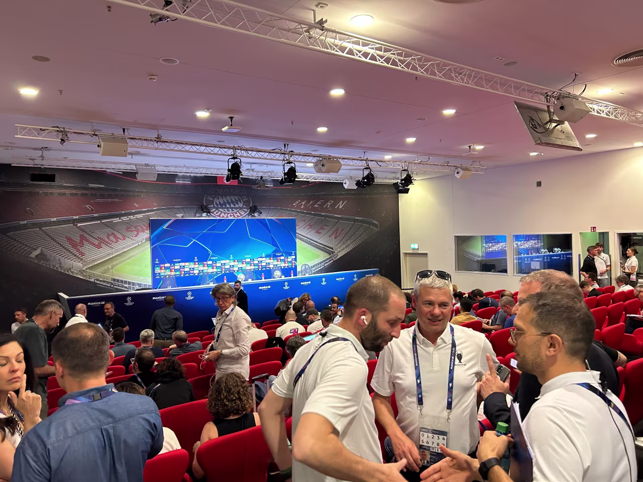 The stage is set for the managers and players to shine – albeit on the mic, not the pitch.