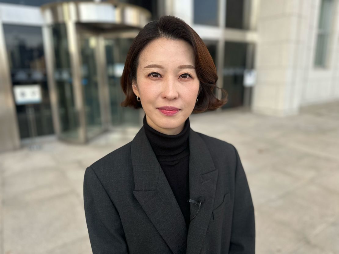 An Gwi-ryeong stands for a portrait outside the National Assembly in Seoul, South Korea, on December 5, 2024.