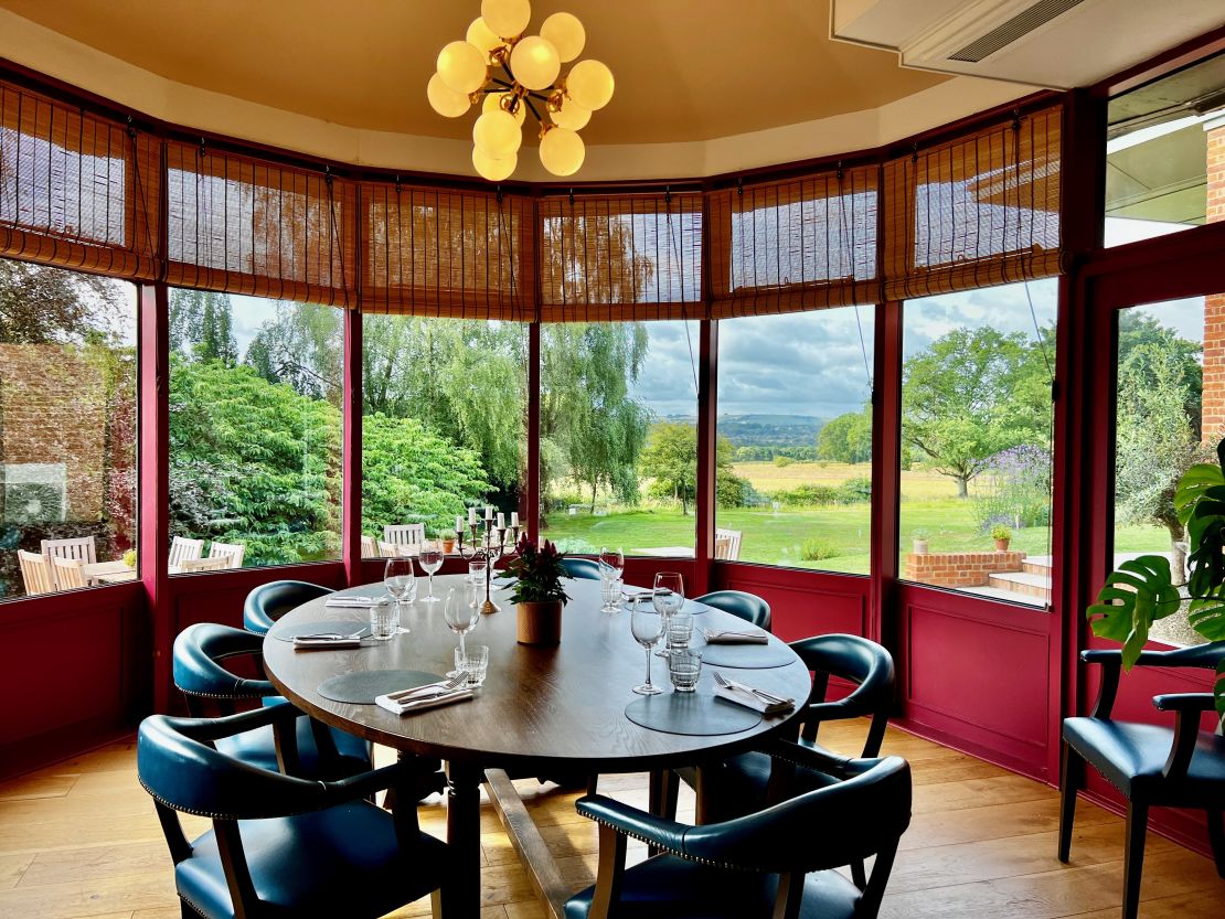 A table in The Retreat at Elcot Park's dining area