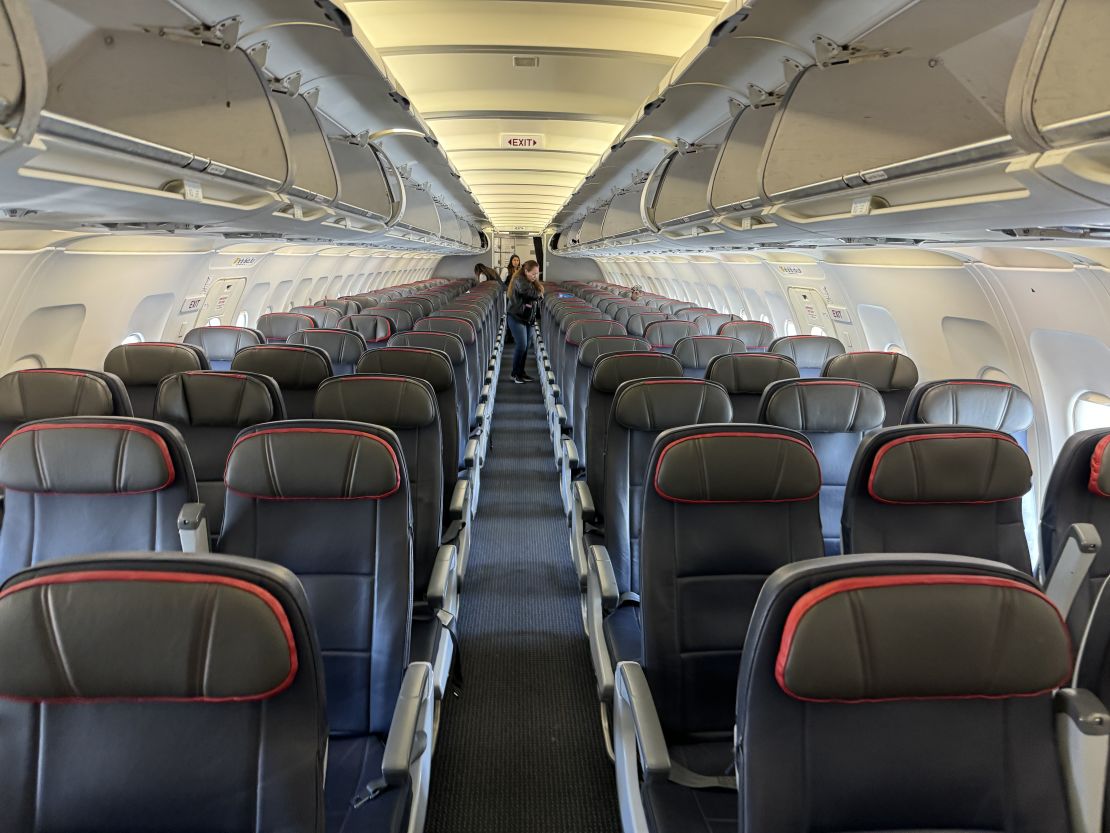 American Airlines economy class cabin