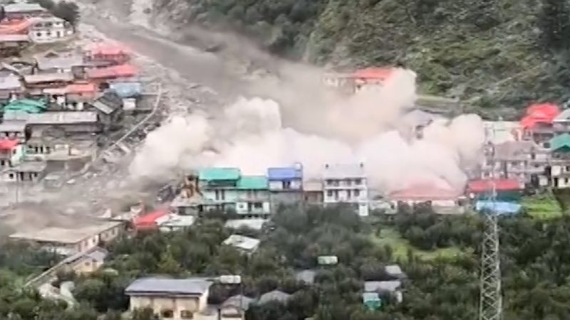 Video shows mudslide engulf Indian village after deadly flash floods