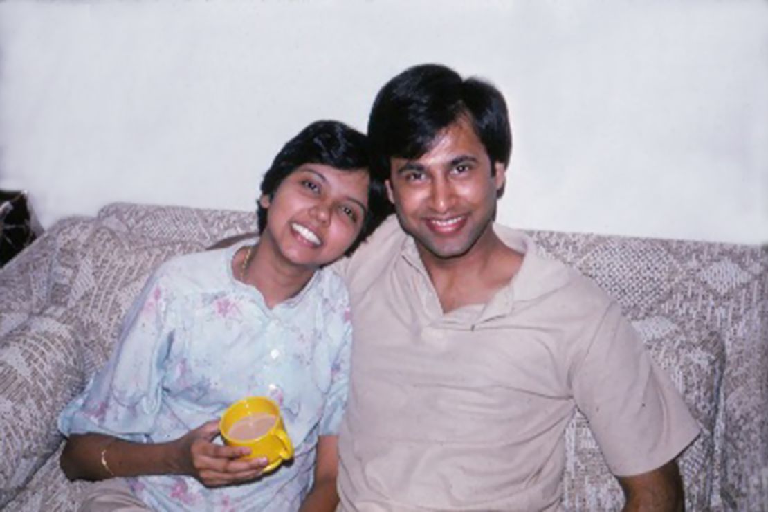 Indra Nooyi and her husband Raj as newlyweds.