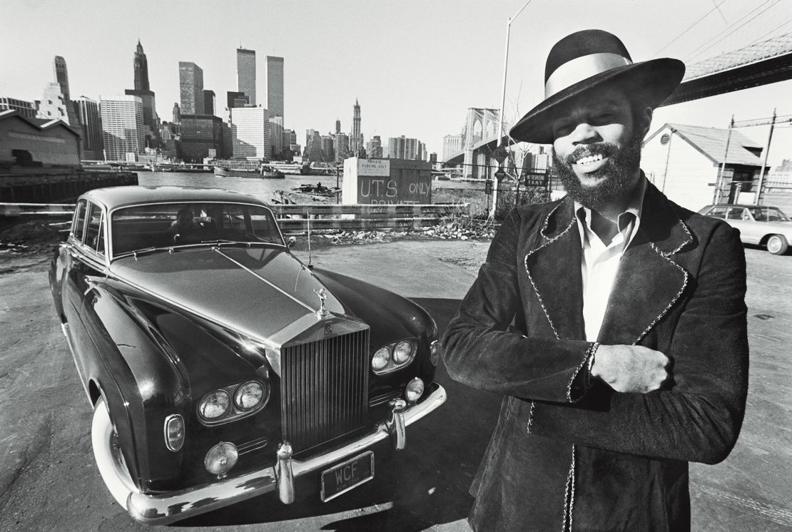 New York Knicks' star guard Walt Frazier pictured with his sleek Rolls Royce in January 1973.