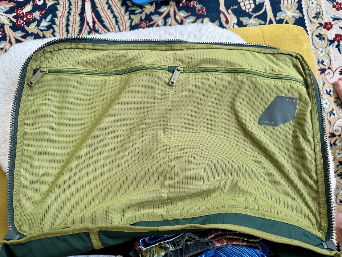 Interior pockets in the Away FAR 45L backpack