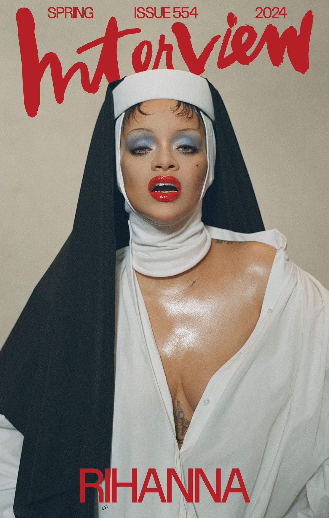 Rihanna fronted the cover of Interview magazine, photographed by Nadia Lee Cohen.