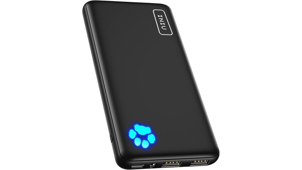 INIU Power Bank Phone Battery Pack Ultra-Slim Dual Speed Portable Chargers  Black