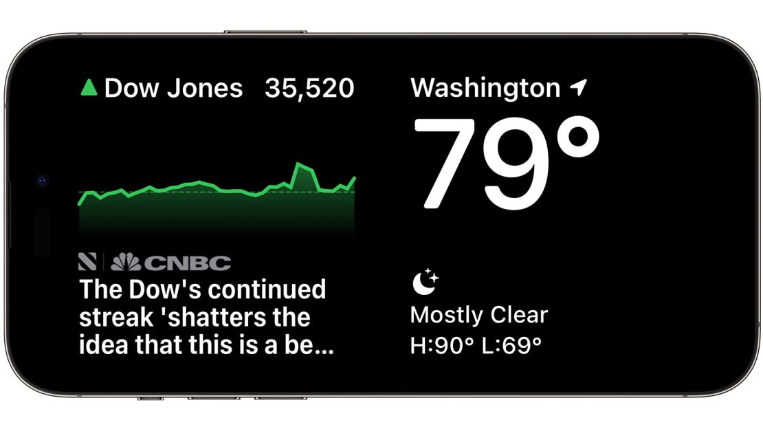 <em>StandBy display is big and easy to read</em>