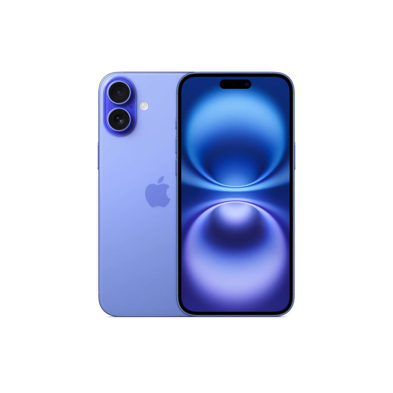 iPhone 16 in ultramarine blue