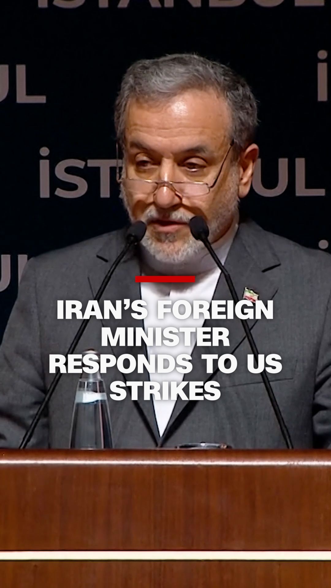 The Iranian Foreign Minister Abbas Araghchi has condemned US strikes on the country’s nuclear facilities. He said Iran continues to defend itself by all means necessary against US and Israeli military aggression, and that the US holds "full responsibility for the consequences of its actions."