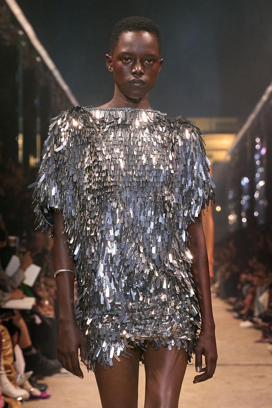 According to Isabel Marant's show notes, there was a "mystical and celestial dimension to this new season," captured in the use of silver and gold.