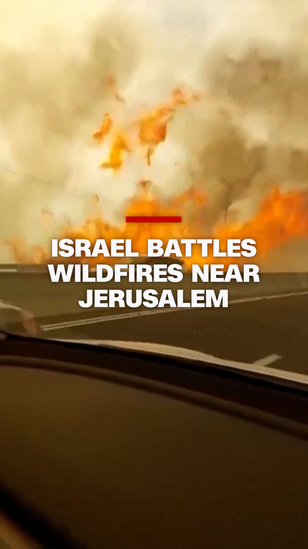 Drivers on Highway 1 near Jerusalem were forced to flee their cars, leaving them abandoned on the highway as more than 100 teams across Israel fight wildfires on multiple fronts, authorities said.