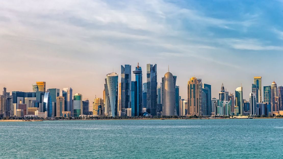 A photo of the Doha, Qatar skyline