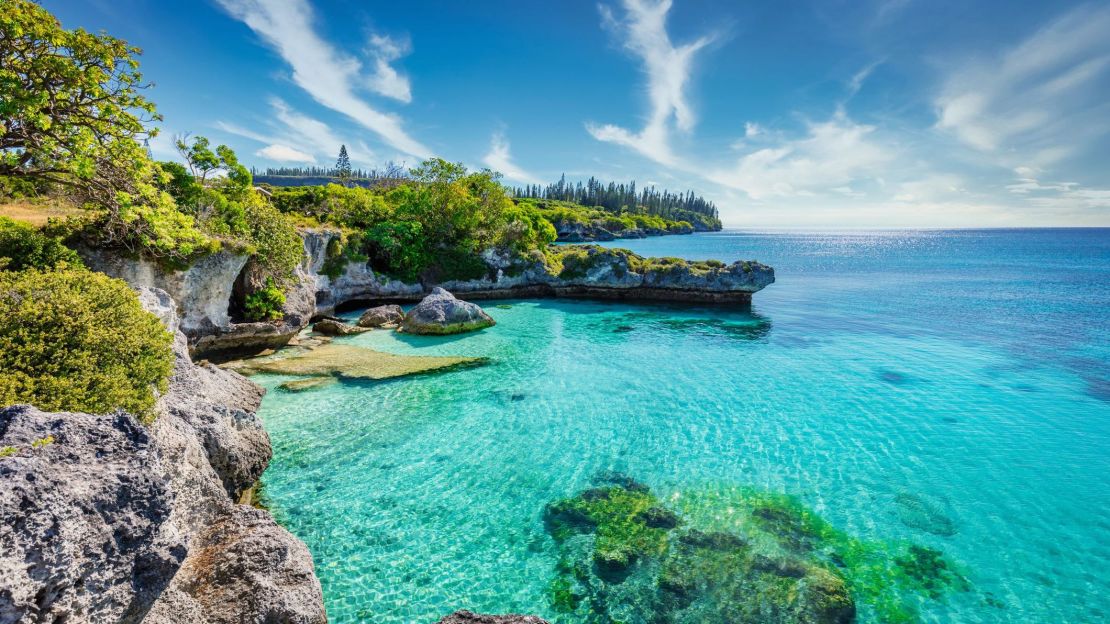 A photo of Tadine Bay in New Caledonia on a sunny day