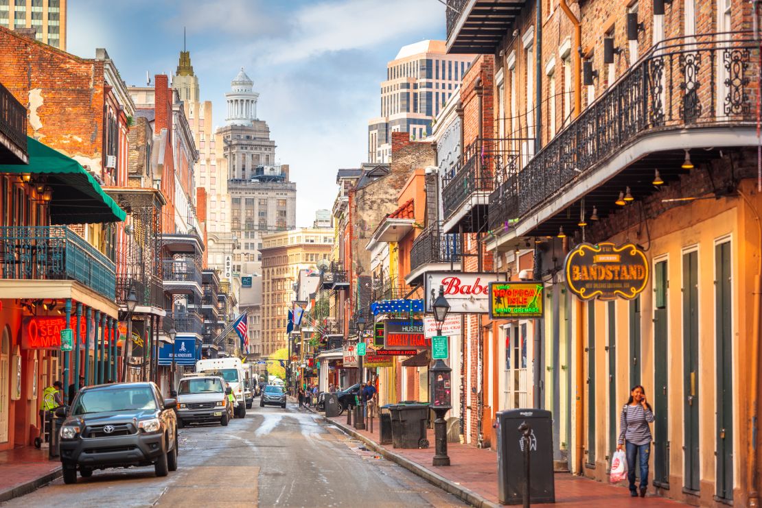 A photo of Bourbon Street in New Orleans, Loisiana