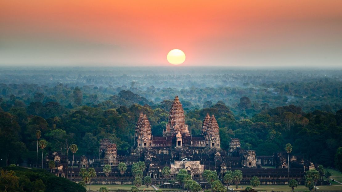 A photo of Angkor Wat in Cambodia