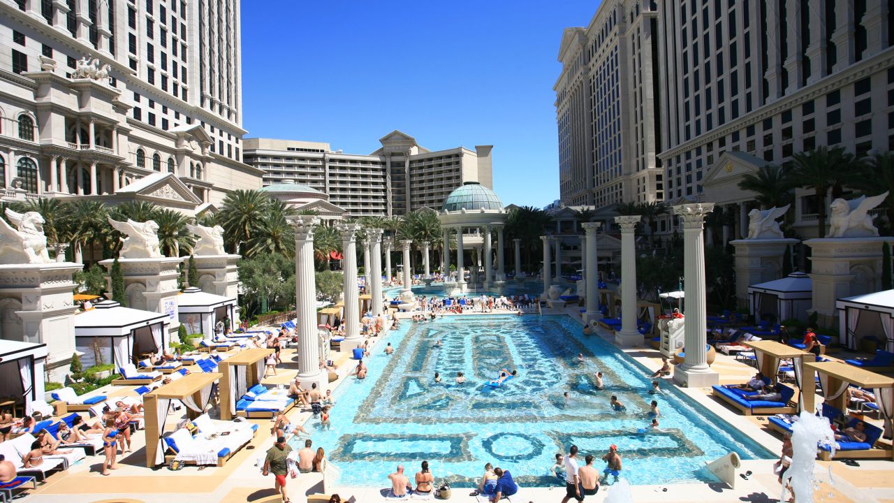 A photo of the pool at Caesar's Palace in Las Vegas, Nevada