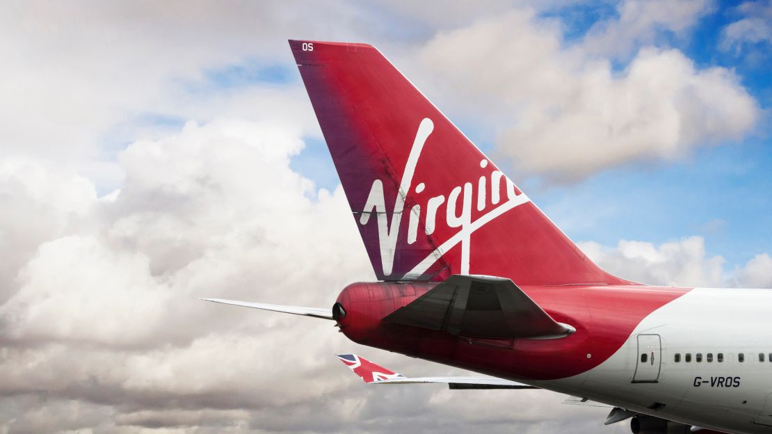 A photo of a Virgin Atlantic Boeing 747 tail fin