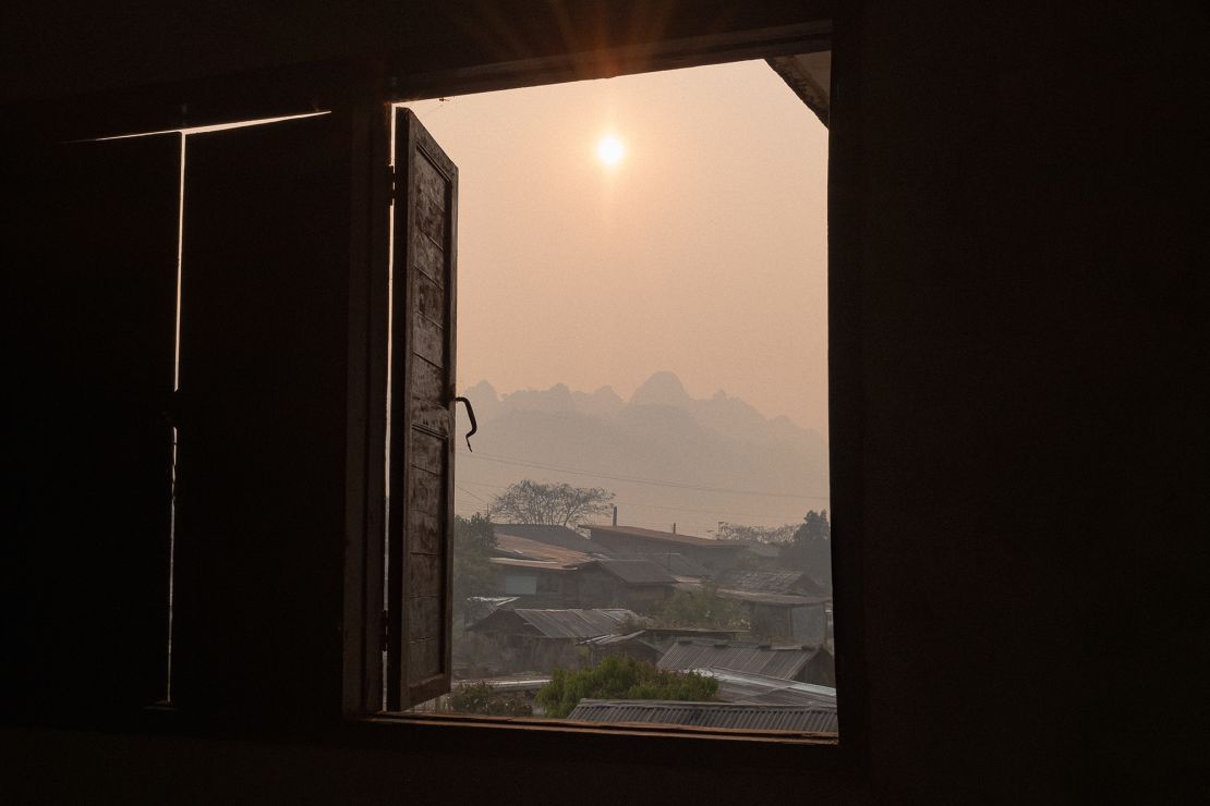 The view from General Vang Pao's house, where CIA officers once directed B-52 bombing runs on communist strongholds.