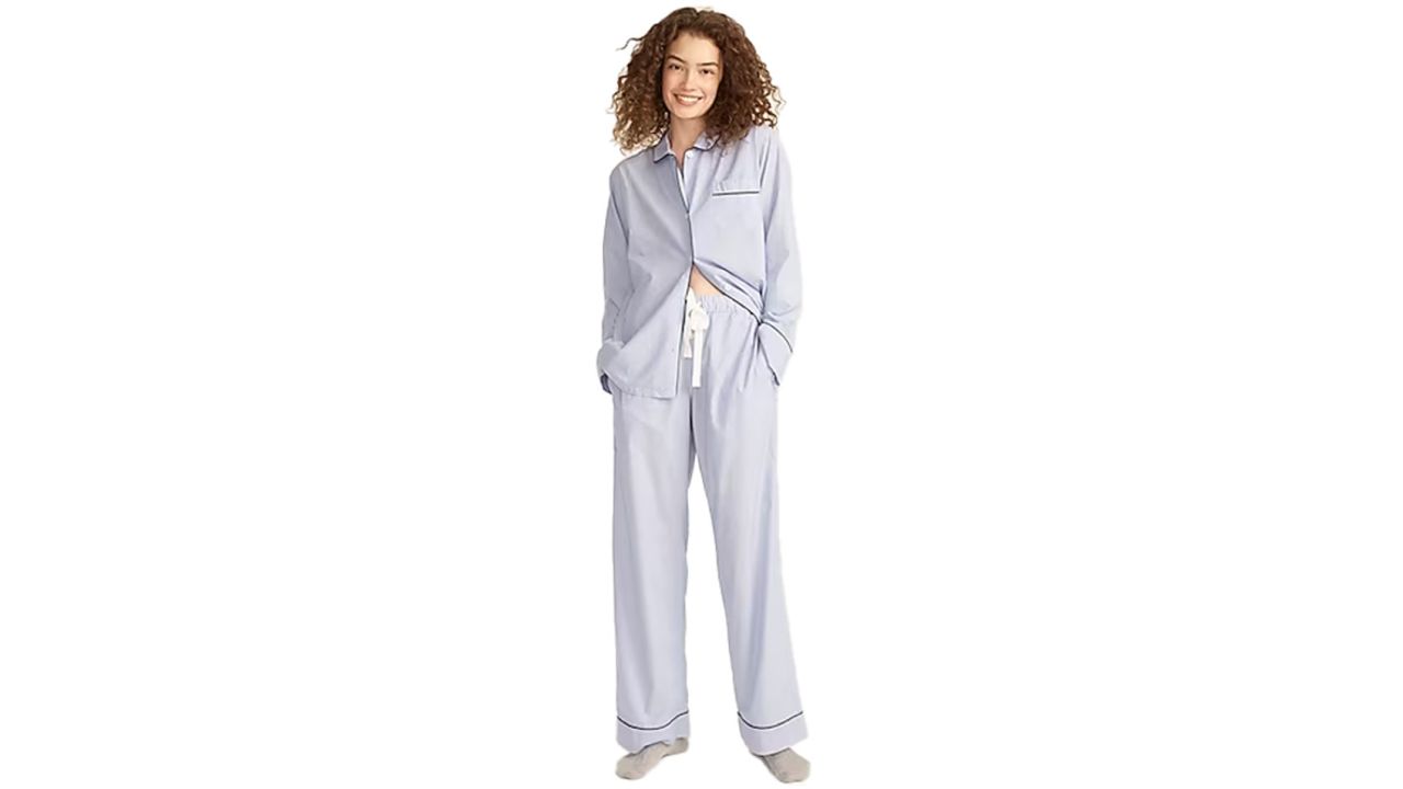 J.Crew: End-on-end Cotton Pajama Short Set For Women