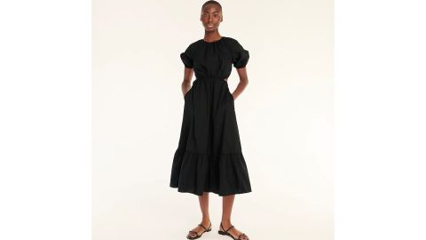 Side-cutout cotton poplin dress