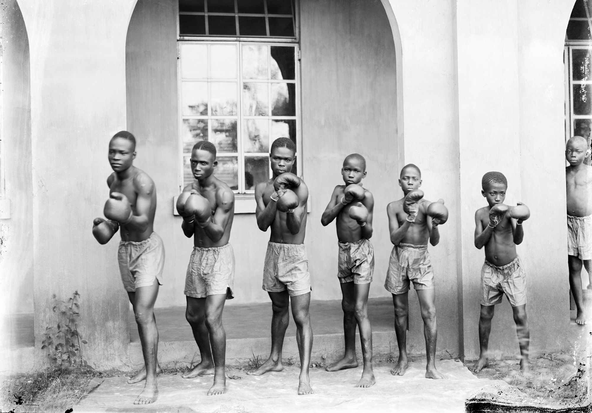 Achimota School Boxing Club taken by J.K Bruce Vanderpuije in 1933.