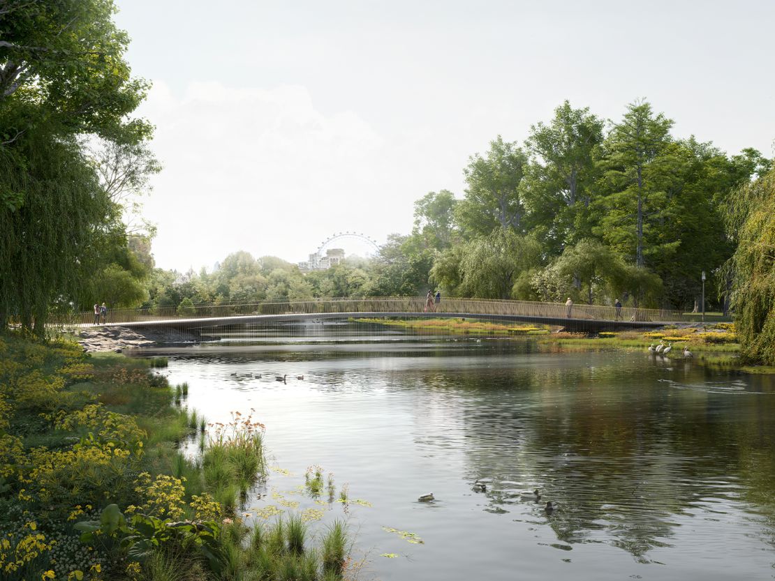 A stone bridge at the heart of landscape architects J&L Gibbons's proposal.
