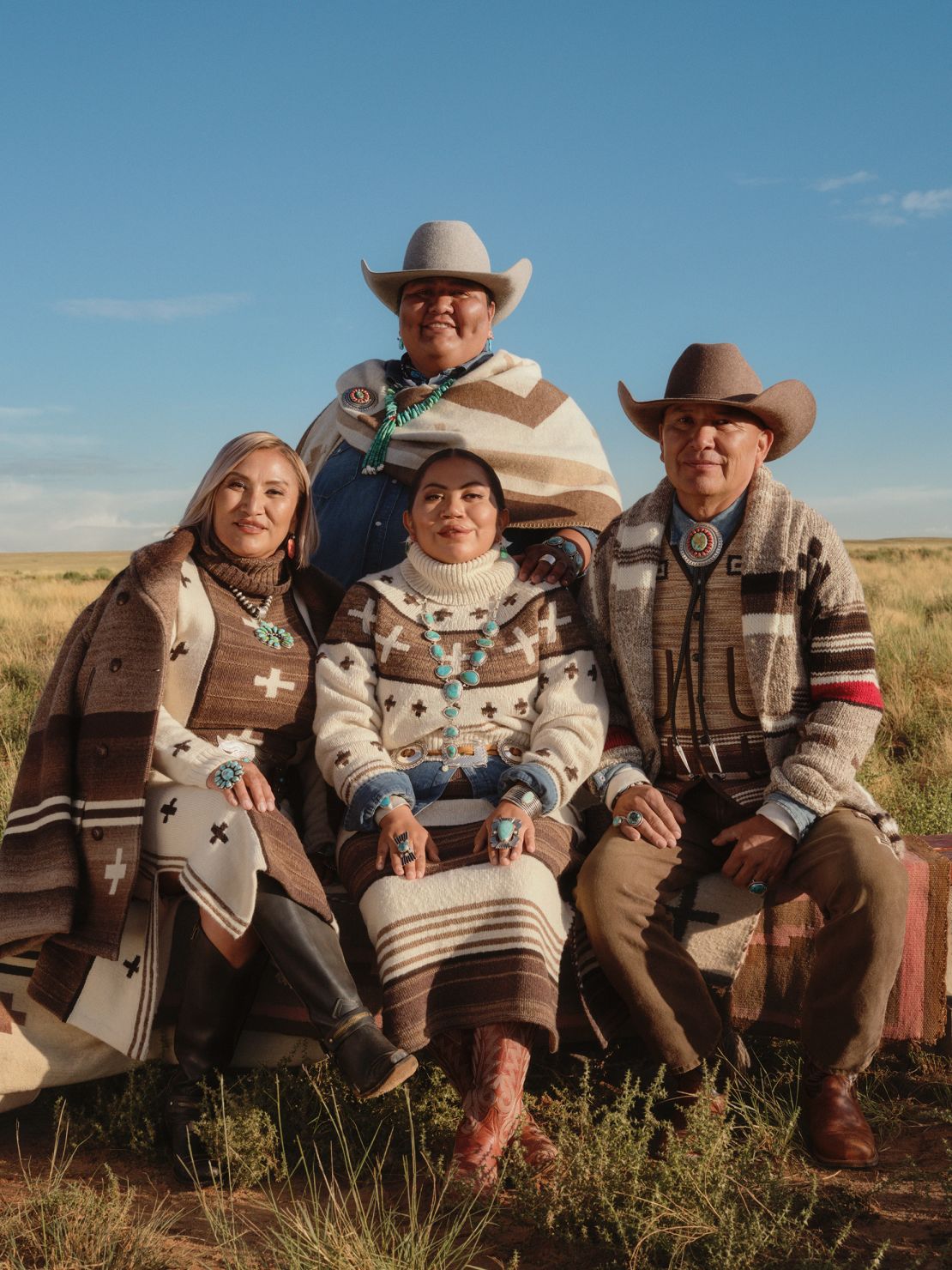 The Glasses family, pictured as part of Ralph Lauren's campaign imagery.