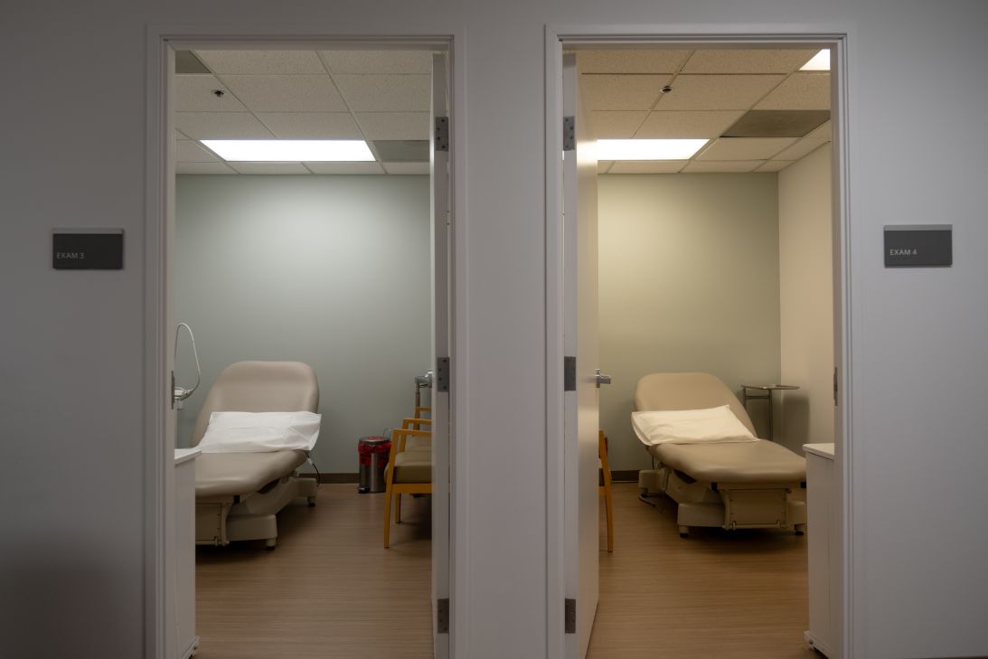 The Stanford Health Care Infectious Diseases Clinic sits empty.