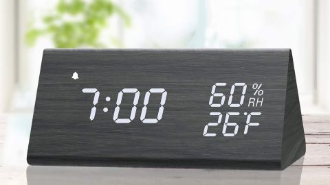 Jall wooden digital alarm clock 