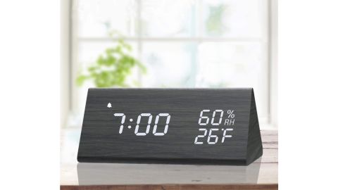 Jall Wooden Digital Alarm Clock